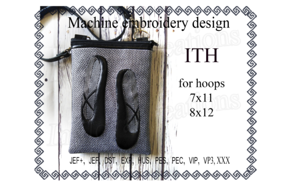 Ballet Shoe Letter Zip Bag - in the Hoop