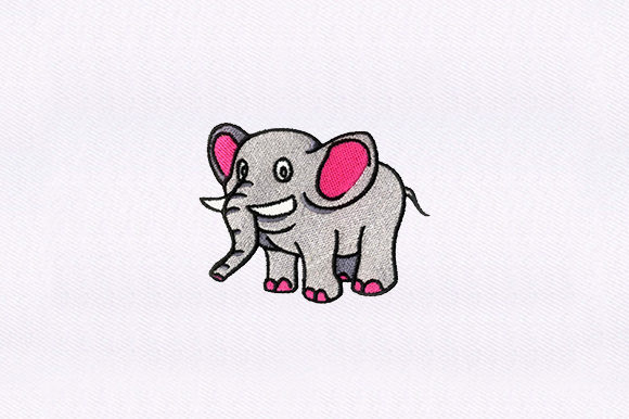 Elephant Embroidery for Holiday Collections