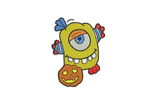 One Eye Trick or Treat for Baby Halloween Embroidery