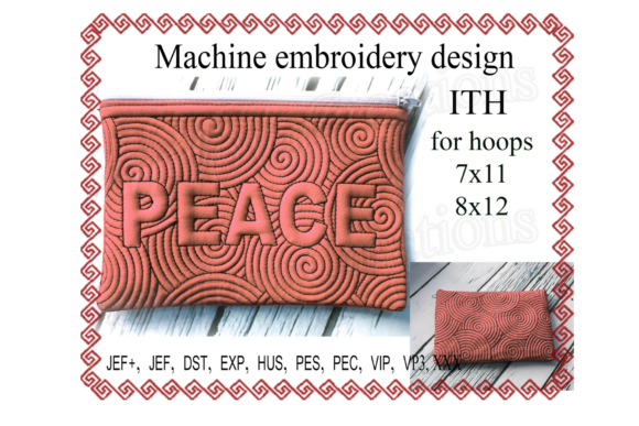 Peace Zip Bag - in the Hoop