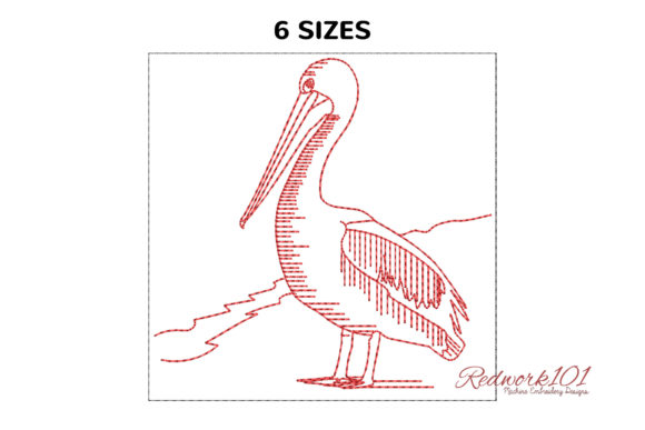 Pelican Standing on Sand Bluework Design Review