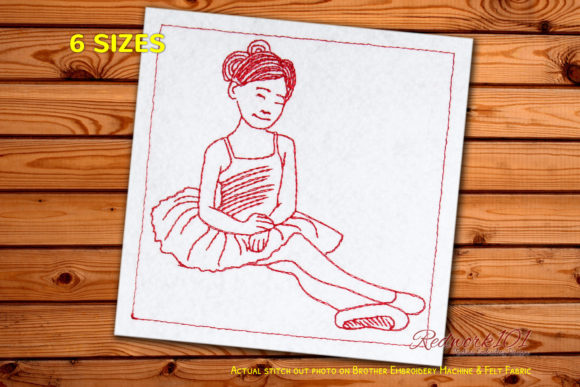 Young Beautiful Sitting Ballerina Design Review for Merch